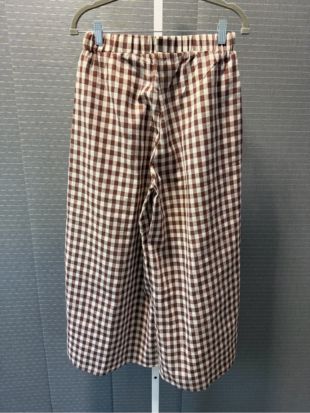 Brown Gingham Wide Leg Palazzo Culottes - Picture 4 of 9